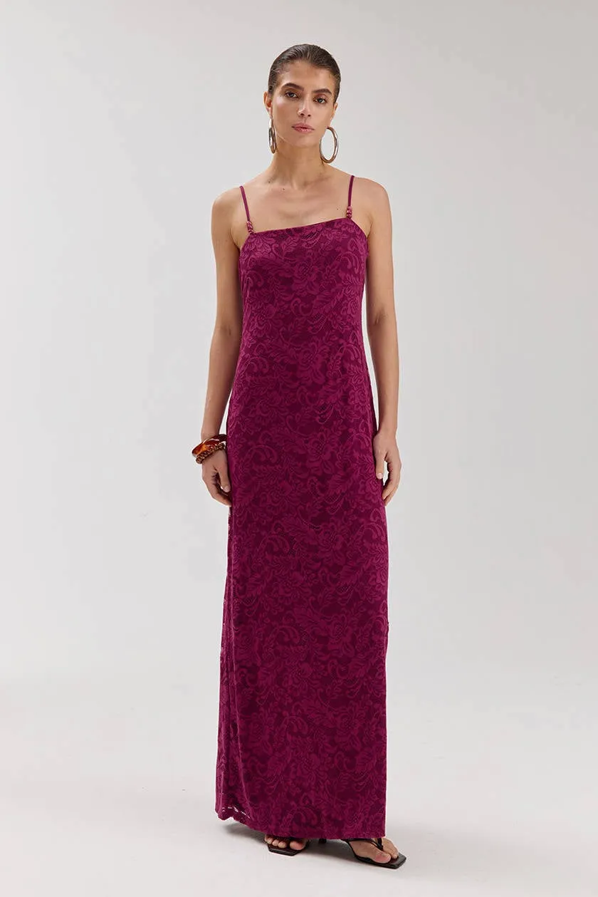 Harper & Yve Vivien-dr maxi jurk donkerpaars Donkerpaars/aubergine