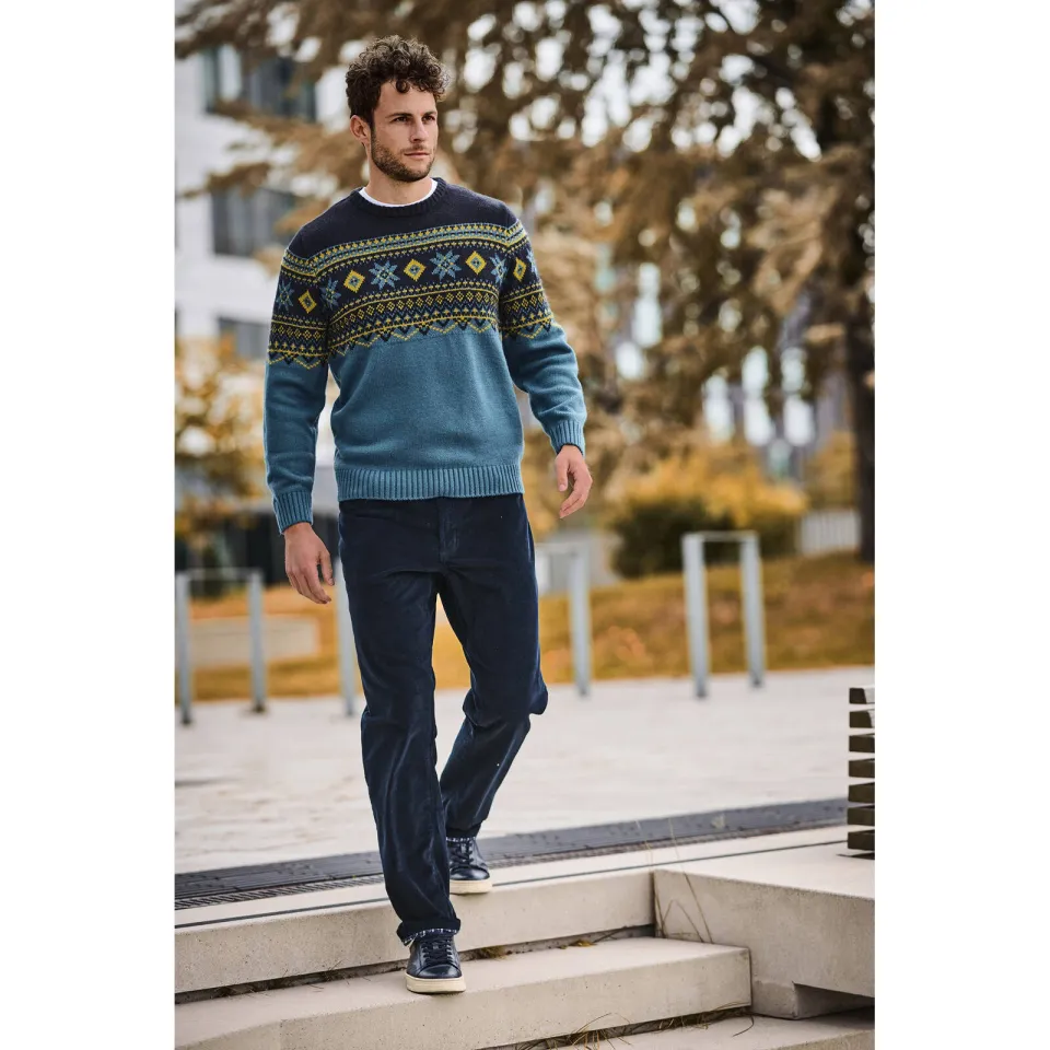 Babista gebreide noorse trui +FIT Collectie Plus Size - blauw, foto 3