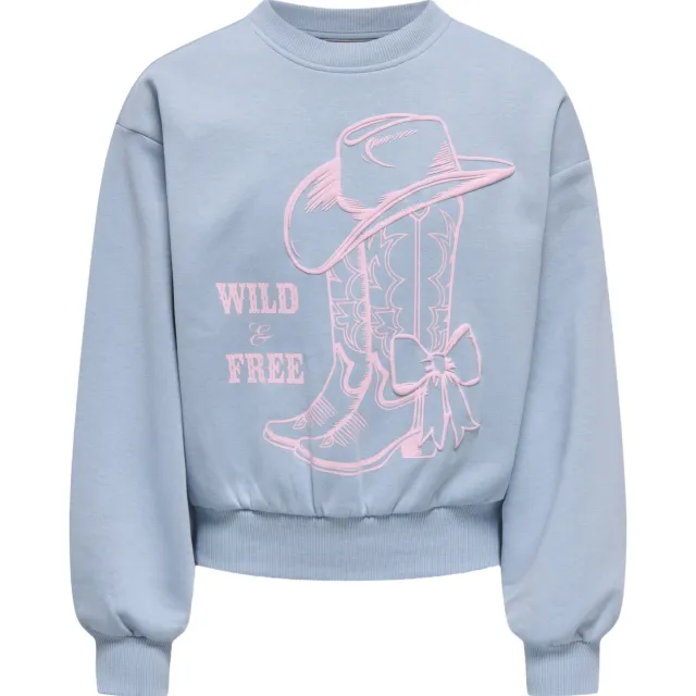Only KIDS ONLY GIRL sweater met print - lichtblauw