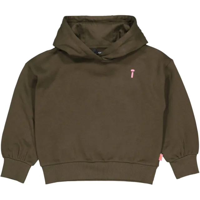 QPI hoodie met backprint - donkergroen