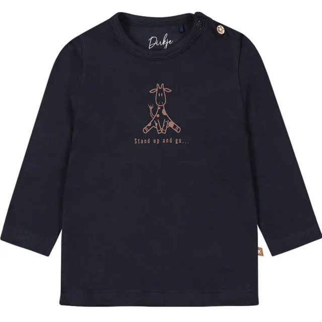 Dirkje longsleeve met printopdruk blauw, foto 2