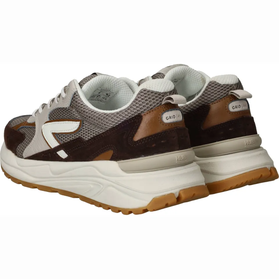 Hub Grid sneaker bruin, foto 7