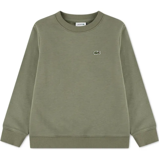 Lacoste fleece sweater met logo - kaki