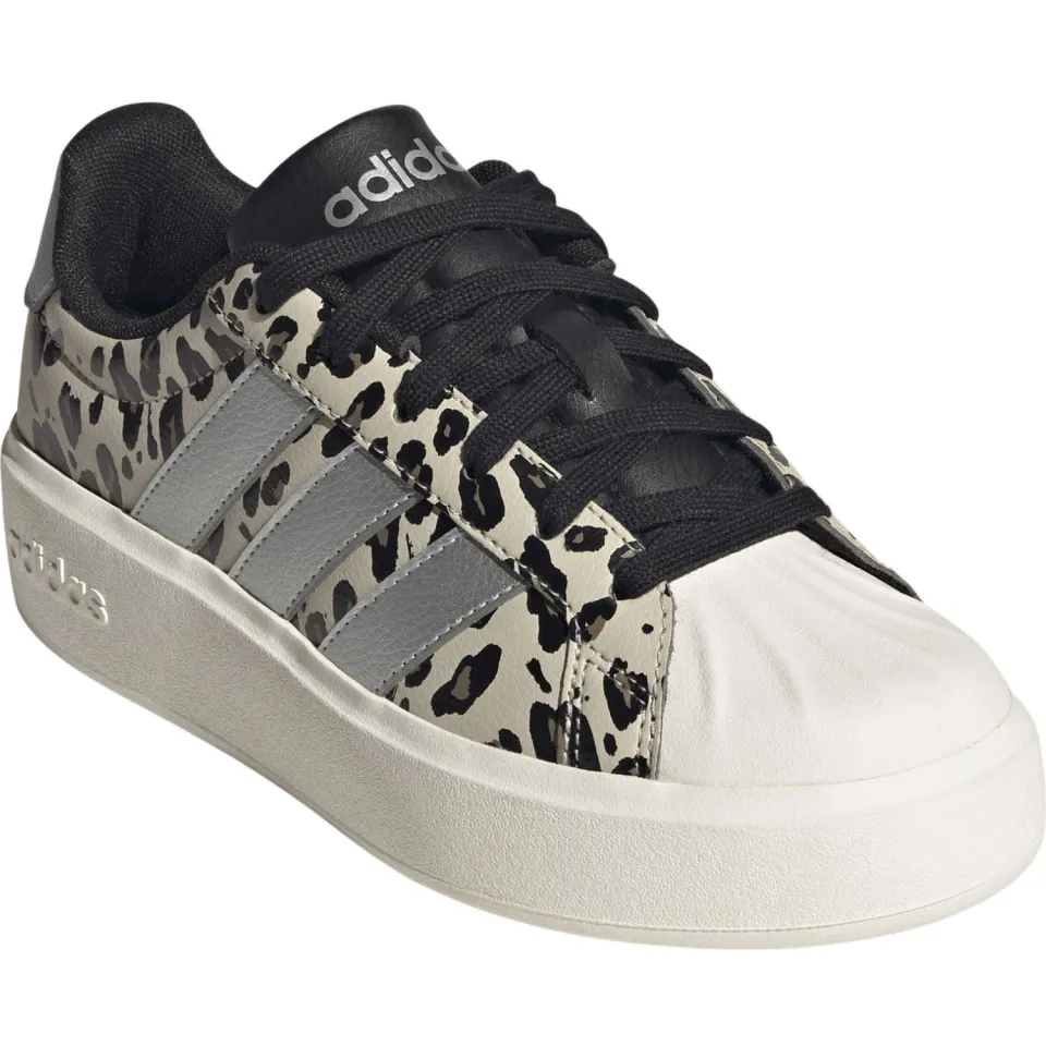 Adidas Sportswear Streettalk Bold imitatieleren sneakers met panterprint - beige/zwart, foto 5
