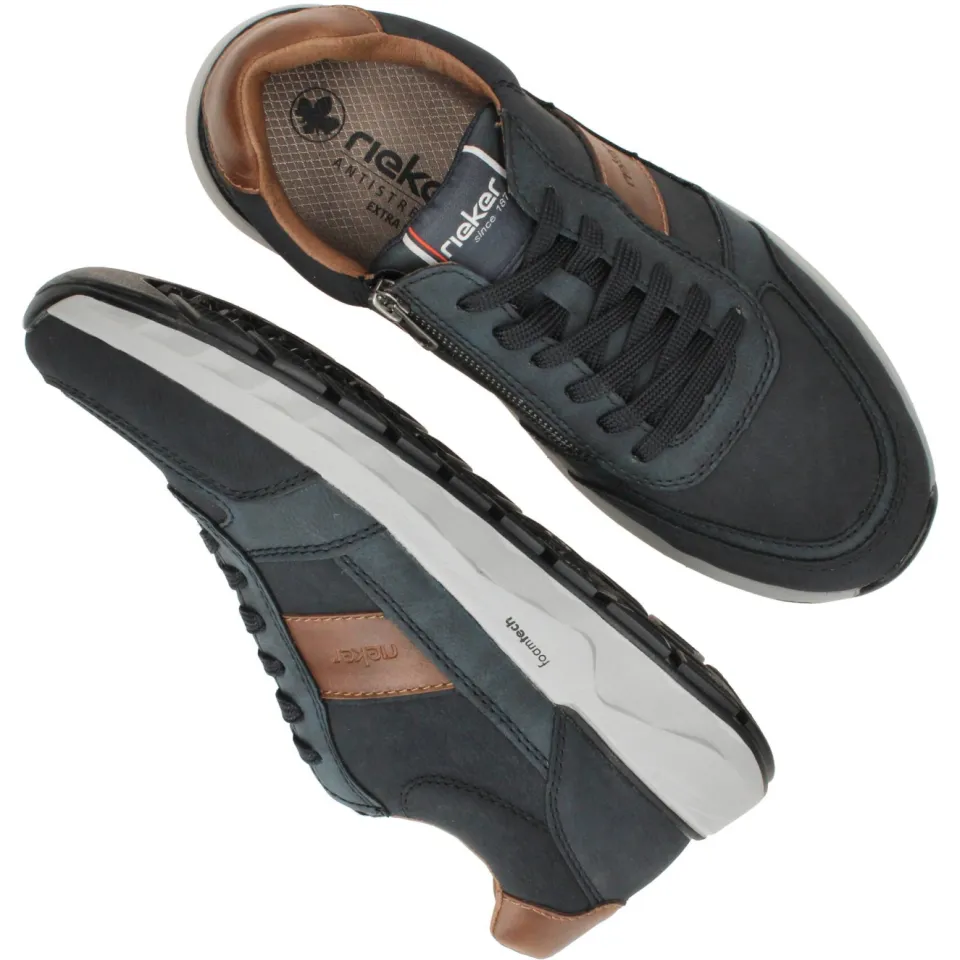 Rieker Sneakers zwart met roze details, foto 7
