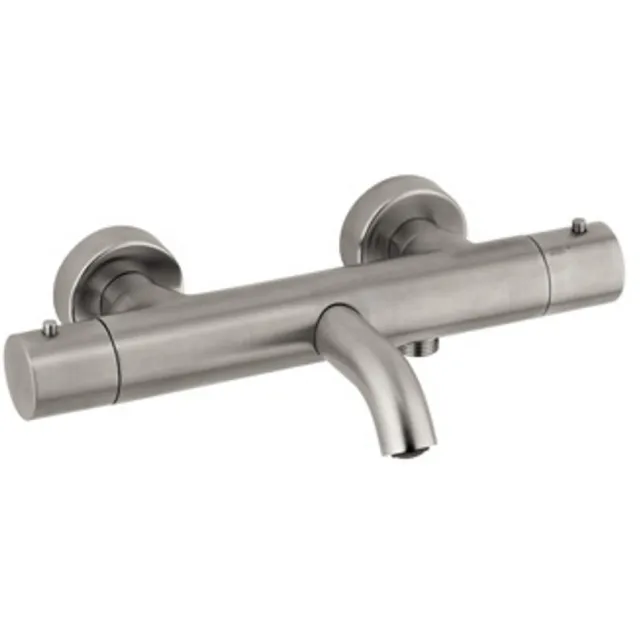 Plieger Badkraan Thermostatisch Plieger Napoli Met Omstel HOH 15cm Cool Body RVS RVS Look