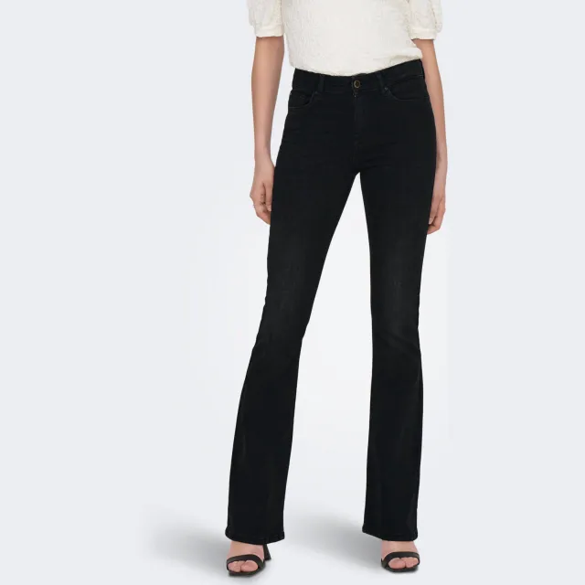 Only flared jeans ONLBLUSH washed black denim, foto 3