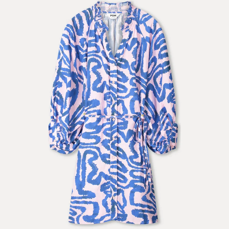 POM Amsterdam Waves zomerjurk blauw roze, foto 2