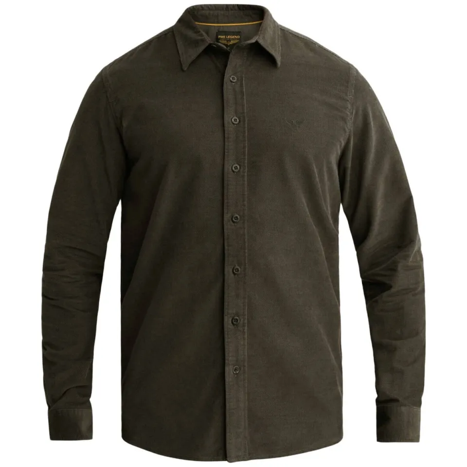 PME Legend corduroy regular fit overhemd - antraciet, foto 2