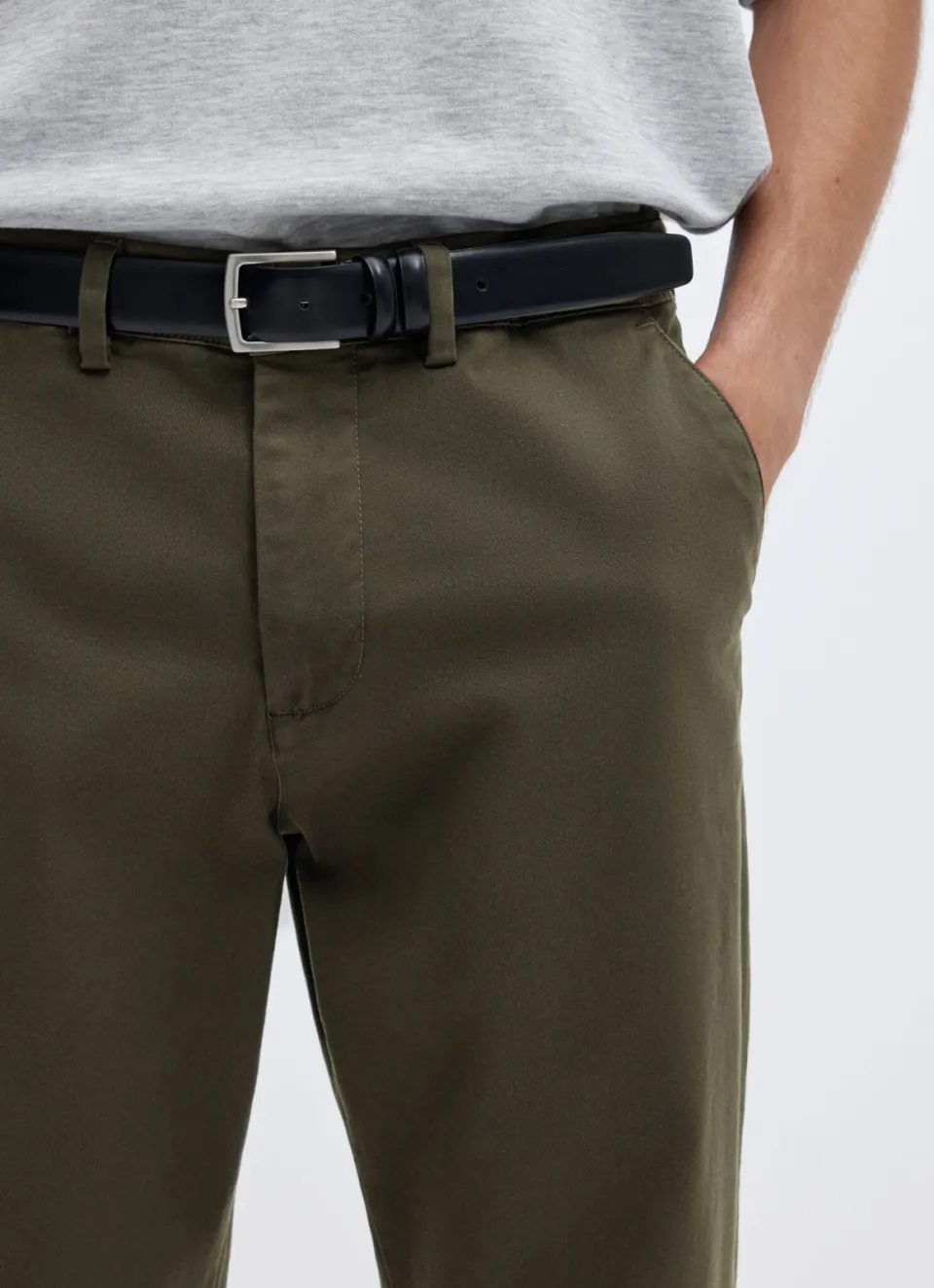 Selected SLH175-Slim New Miles Flex chino donkergroen forest night, foto 4