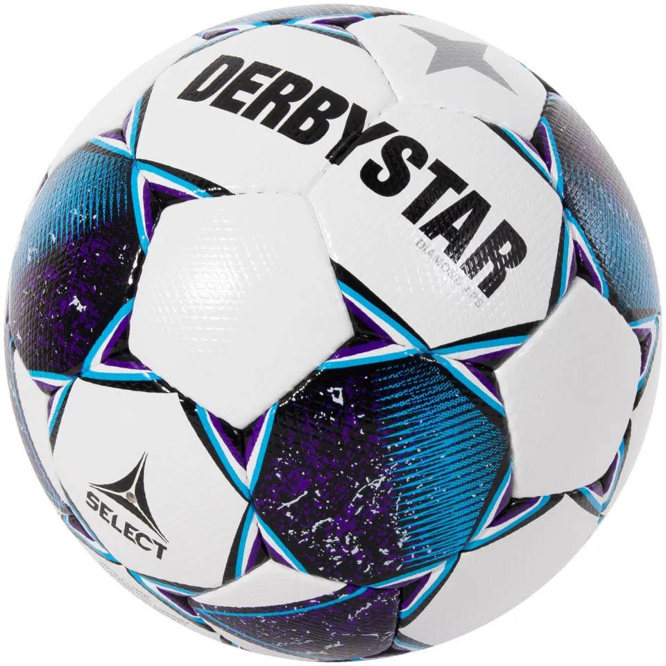 DerbyStar Diamond II Voetbal Maat 5 Wit Blauw Paars, foto 6