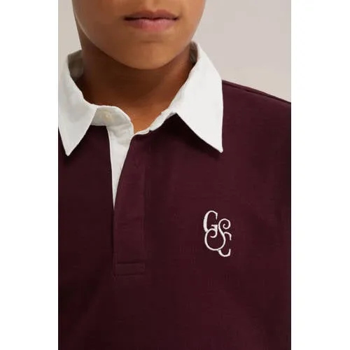 WE Fashion polo - donkerrood, foto 4