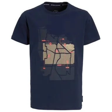 Me & My Monkey T-shirt marineblauw Jongens Katoen Ronde hals Printopdruk
