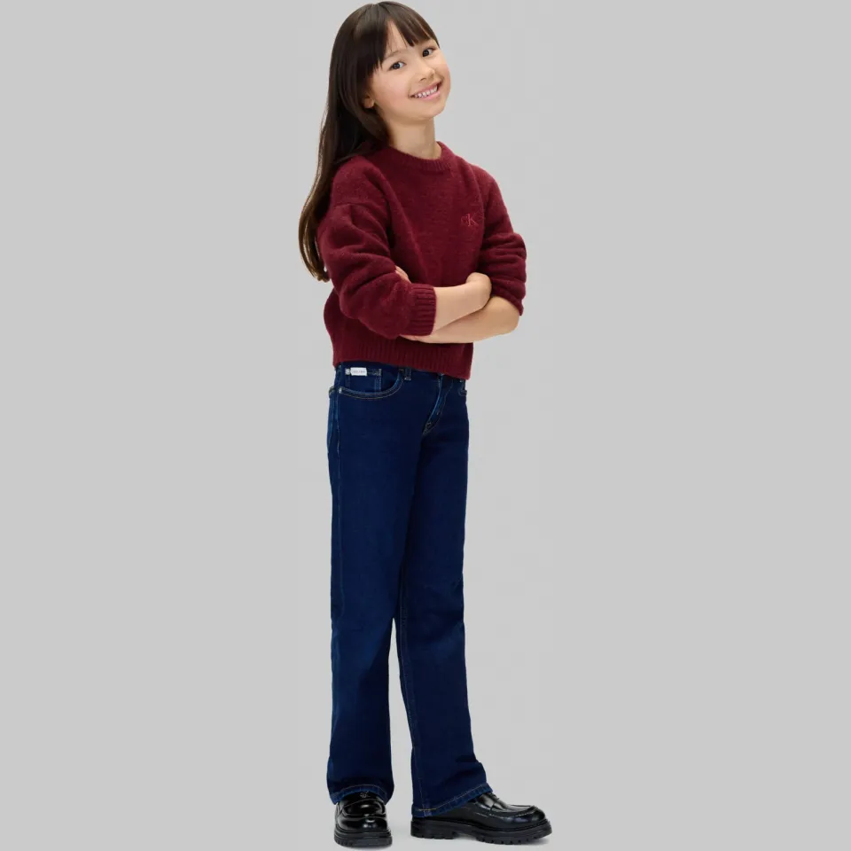 Calvin Klein gebreide trui donkerrood bordeaux rood, foto 3