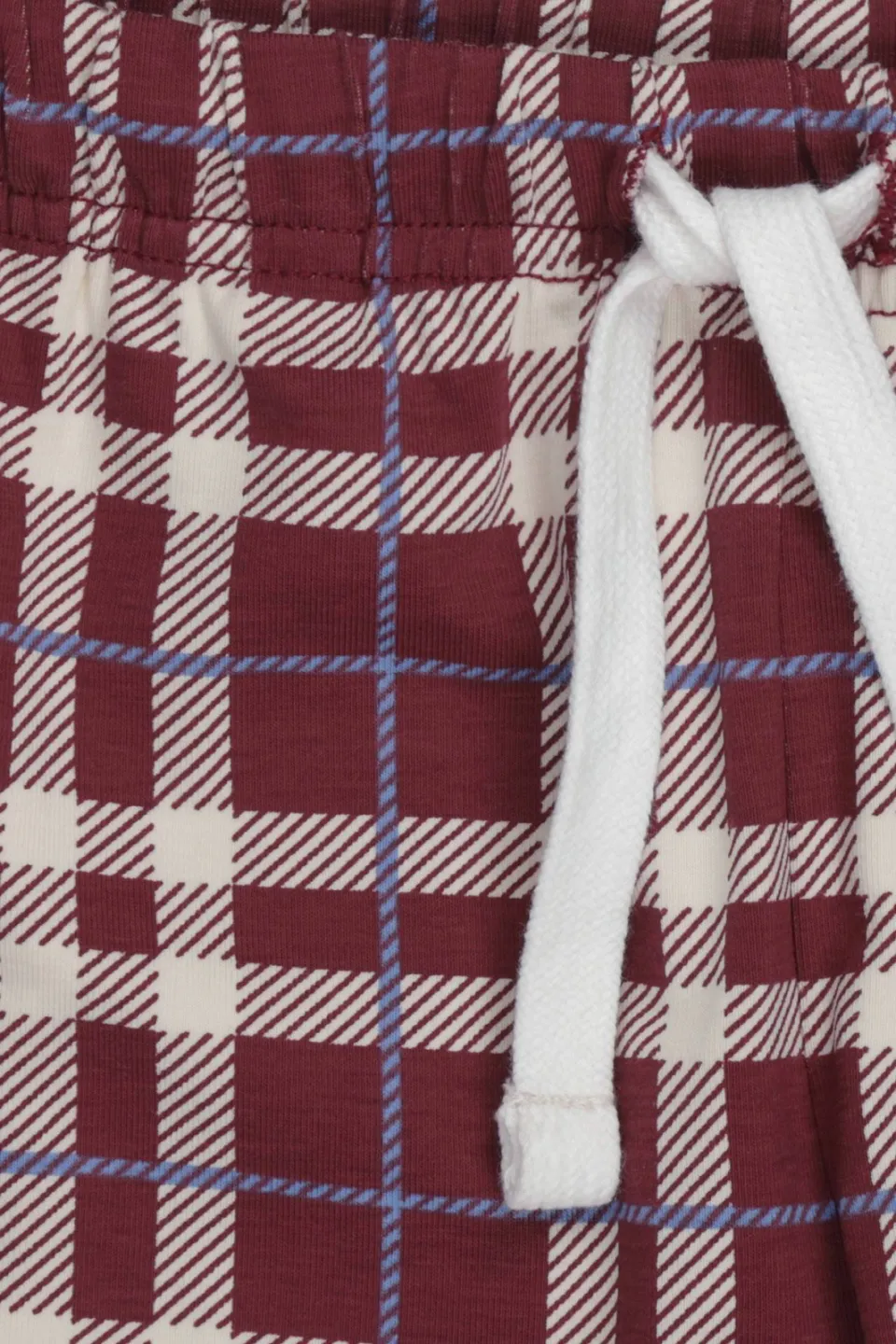 Little Label geruite pyjama met ronde hals donkerrood/wit, foto 3
