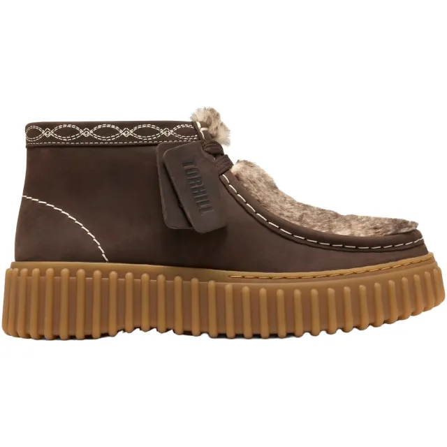 Clarks Torhill Moss suède veterboots - donkerbruin