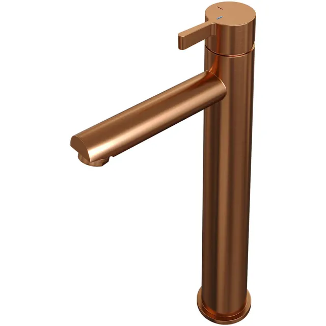 Brauer Wastafelmengkraan Brauer Copper Edition Coldstart Opbouw Hoog Halfronde Hendel Geborsteld Koper PVD