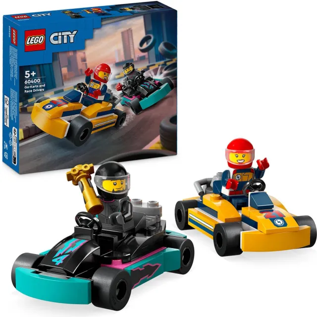 Lego City Karts en racers Speelgoed Race Auto Set voor Kinderen vanaf 5 Jaar 60400, foto 2