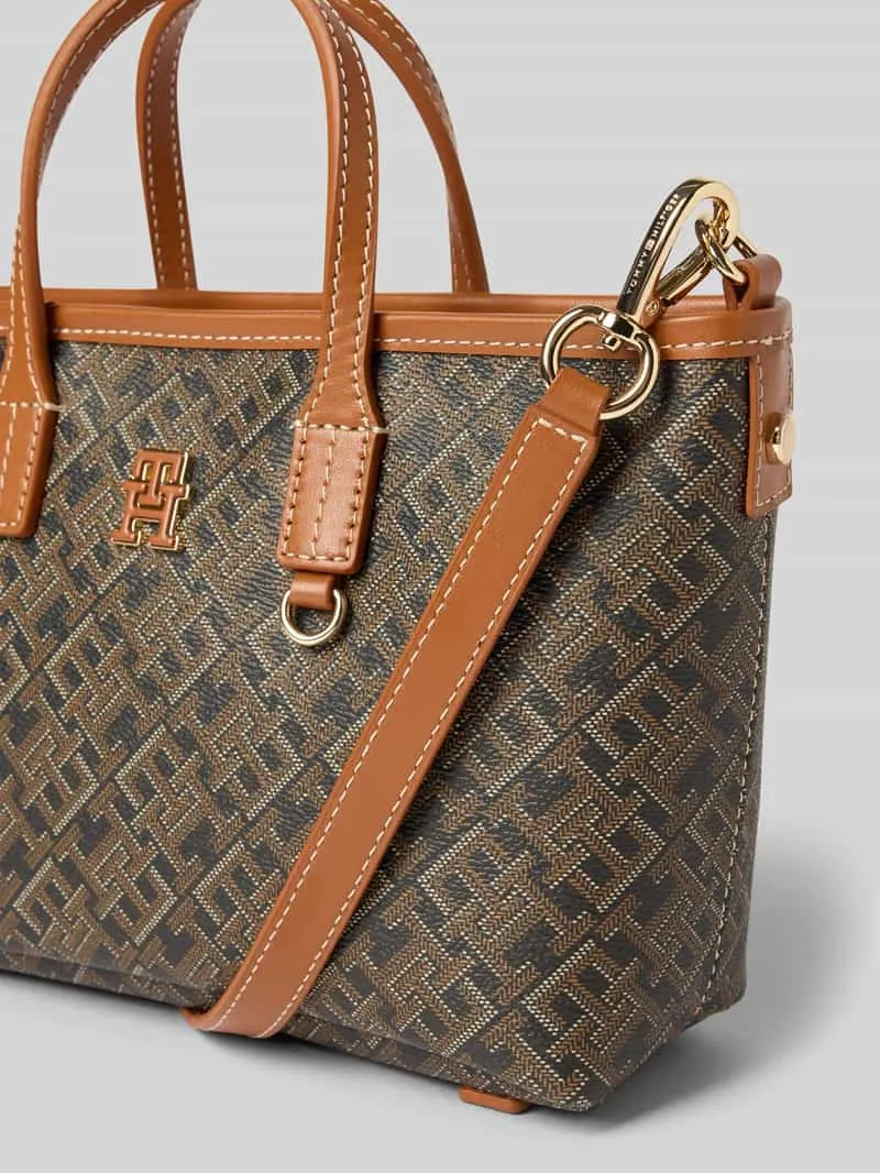 Tommy Hilfiger Monoplay mini tote handtas bruin, foto 5