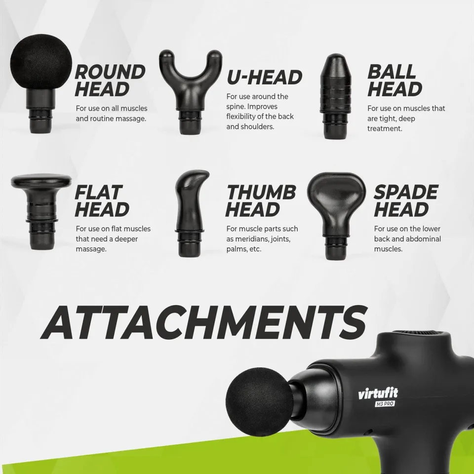 Virtufit M3 Pro massagegun zwart, foto 2
