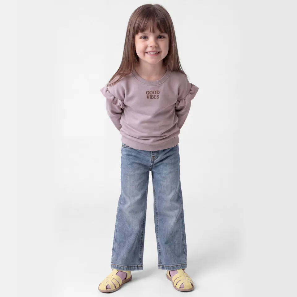 NAME IT MINI sweater met ruches en tekst - paars, foto 5