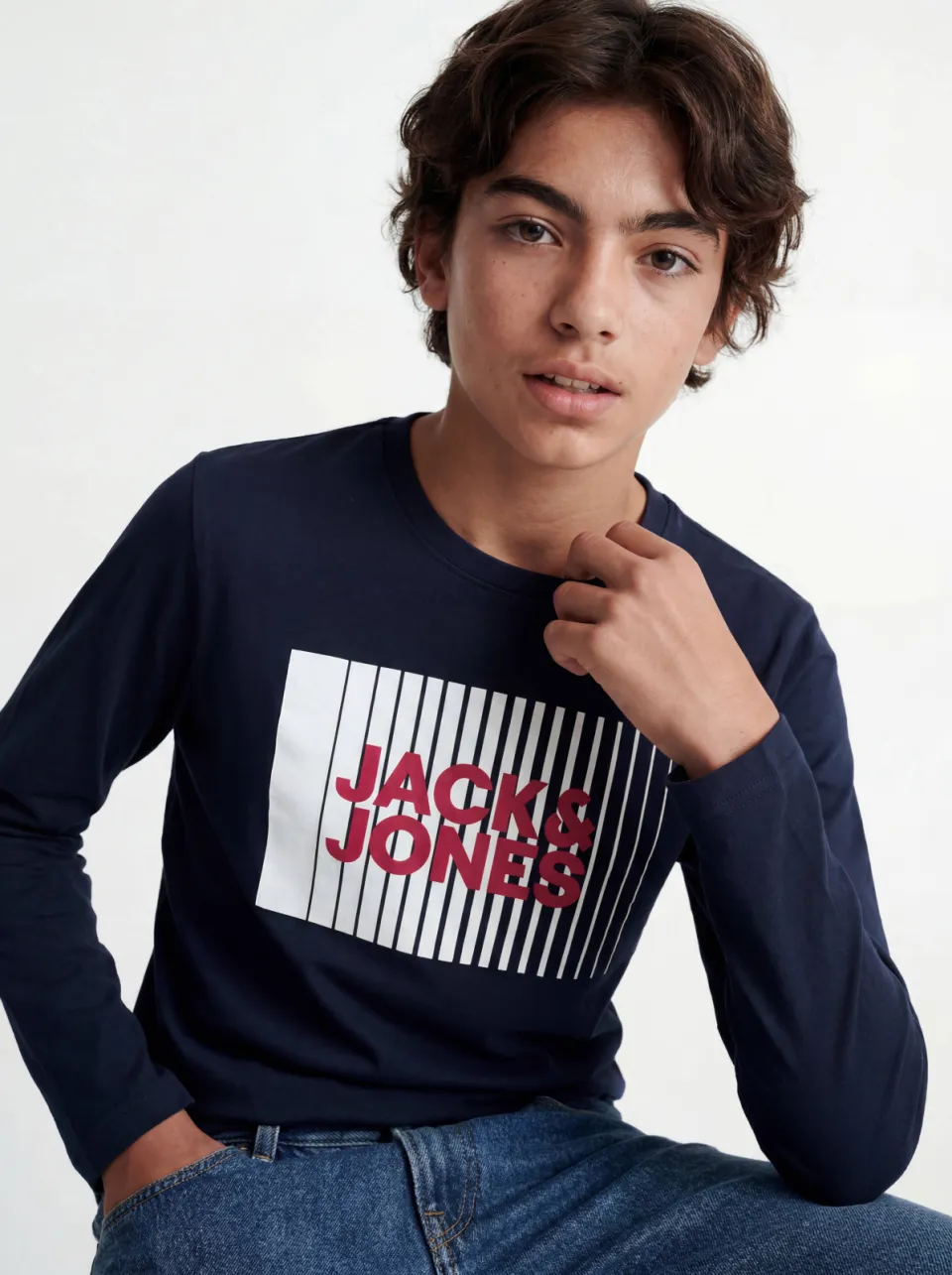 Jack & Jones Junior JJECORP longsleeve donkerblauw navy blazer, foto 5