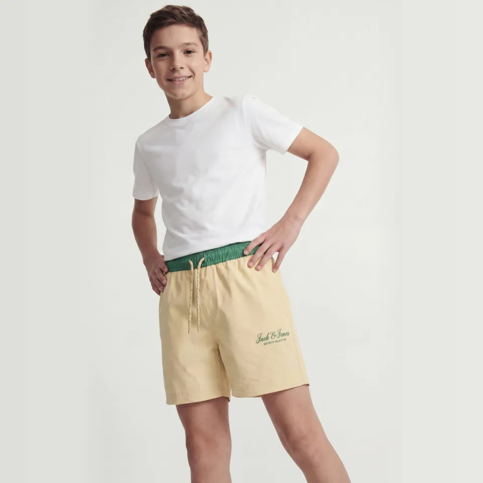 Jack & Jones JUNIOR zwemshort lichtgeel/groen, foto 5