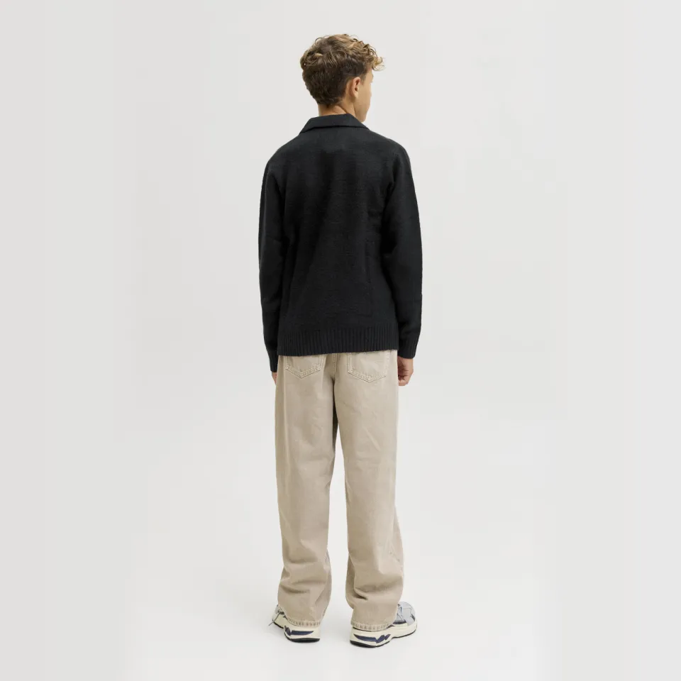 Jack & Jones JUNIOR trui zwart fijn gebreid, foto 3
