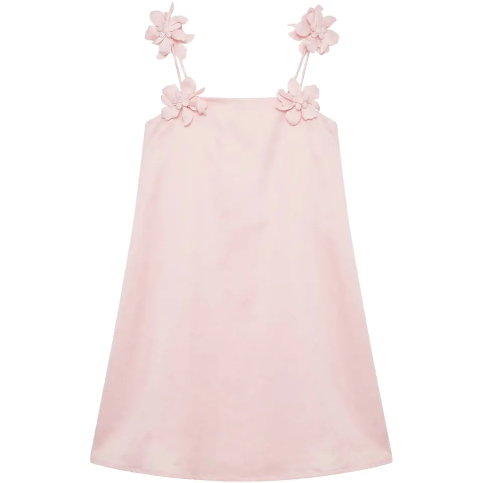 Y.A.S. cocktailjurk met florale applicaties model 'DOUCE' Lichtroze