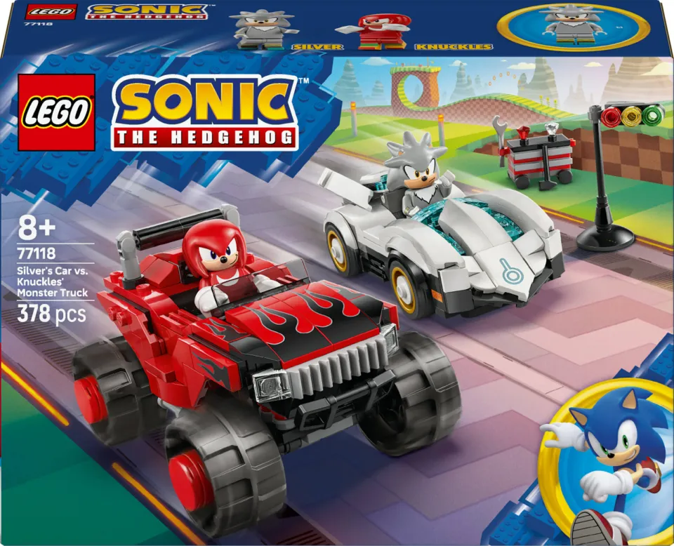 Lego Sonic the Hedgehog Silvers Auto vs. Knuckles' Monstertruck Speelgoed 77118, foto 4