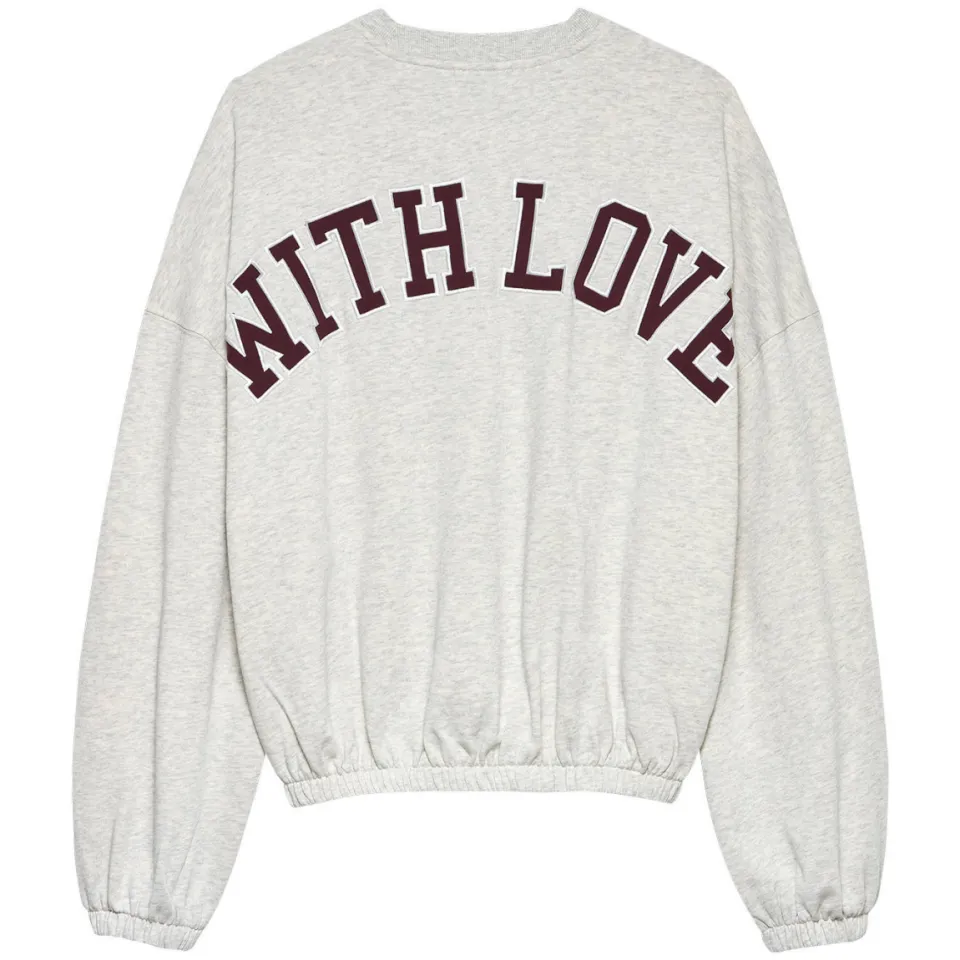 Catwalk Junkie katoenen oversized sweater met backprint - grijs, foto 3