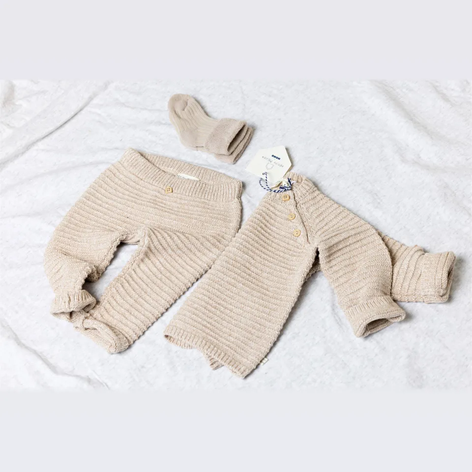 Petite Maison Seol baby regular fit broek beige, foto 2