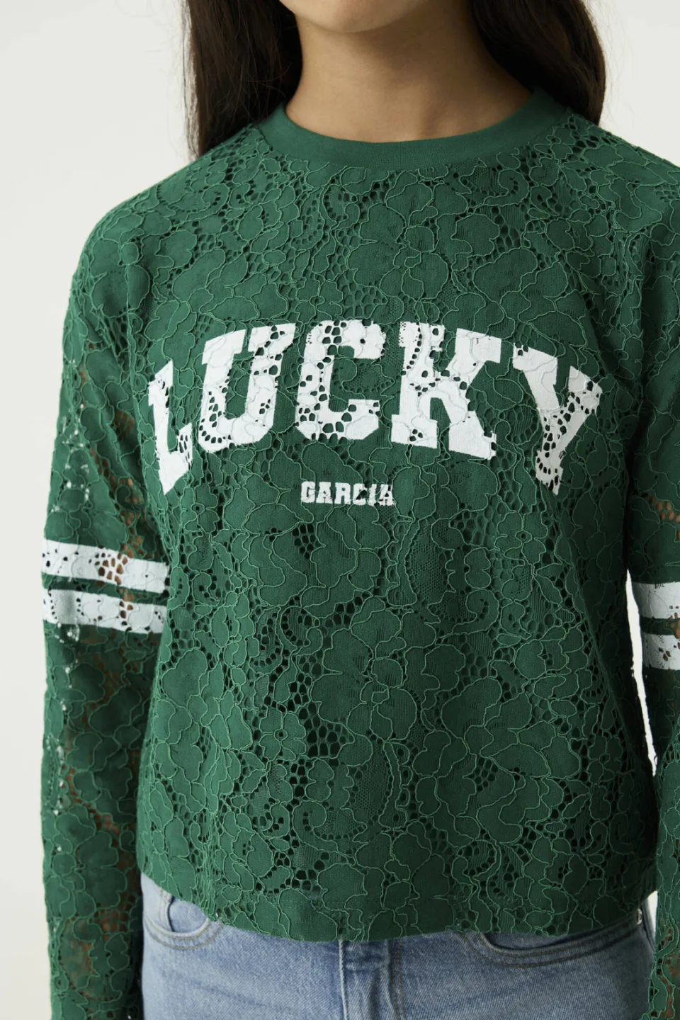 Garcia rechtvallende longsleeve groen, foto 6
