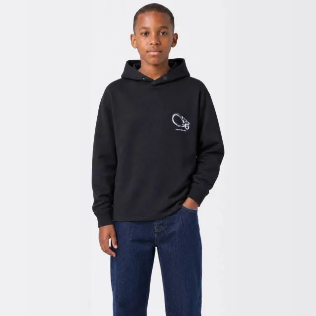 Petrol Industries hoodie met backprint - zwart