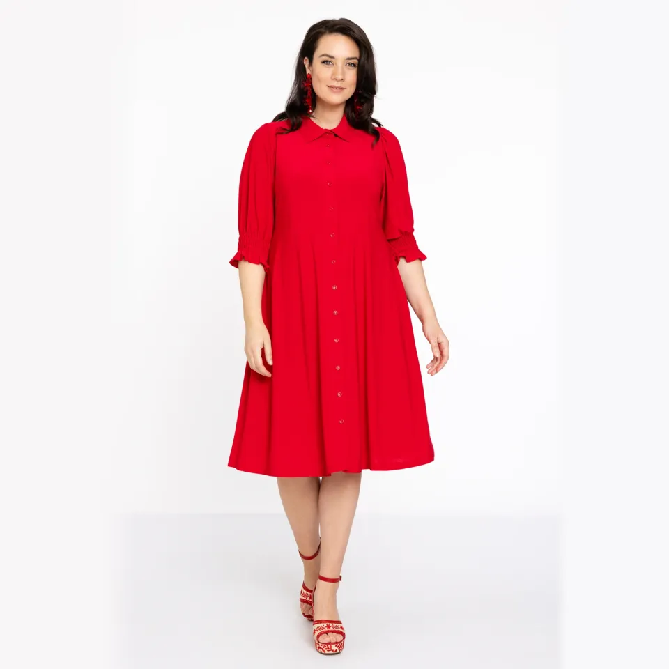 Yoek DOLCE blousejurk rood, foto 2
