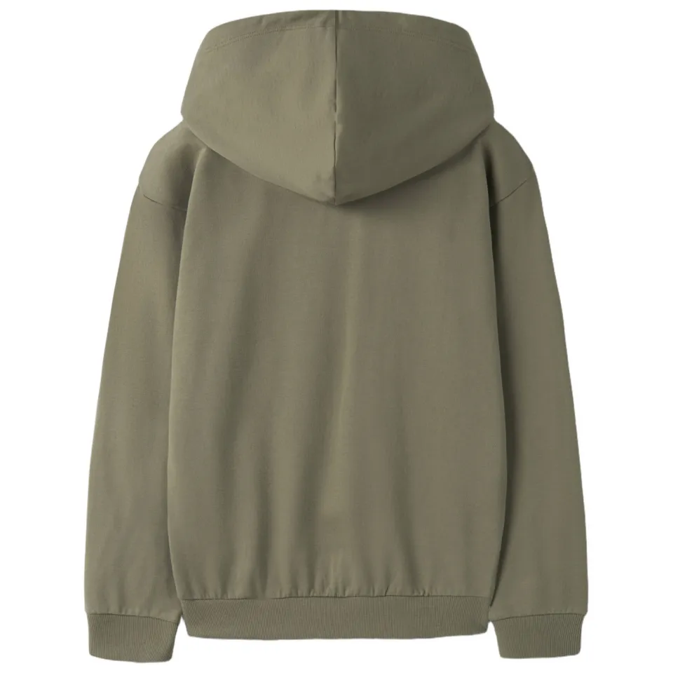 NAME IT KIDS oversized sweater met tekst - groen Jongens Katoen Ronde hals, foto 2