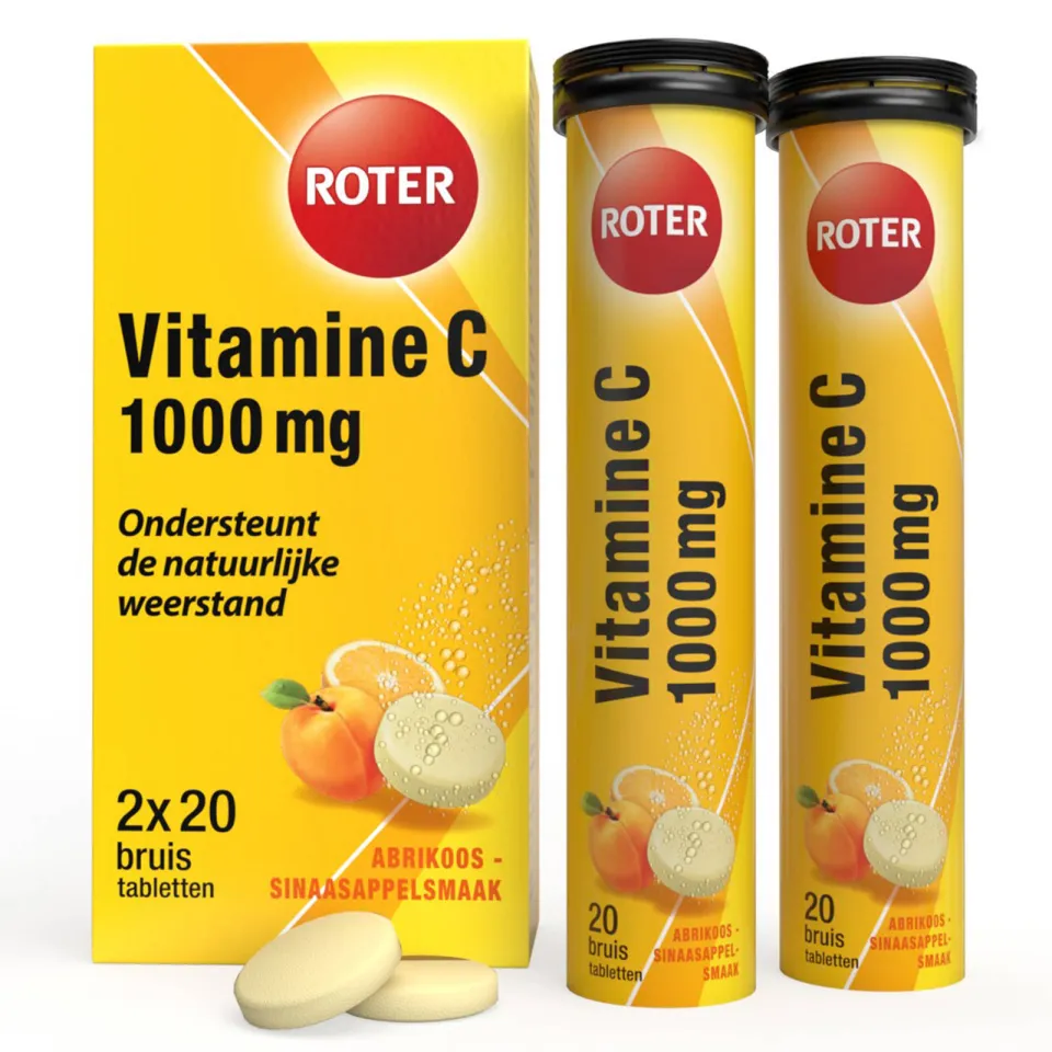 Roter Vitamine C 1000 mg abrikoos-sinaasappel bruistabletten, foto 3