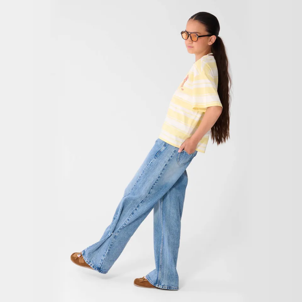 Shoeby wide leg jeans met plooien - lichtblauw, foto 4