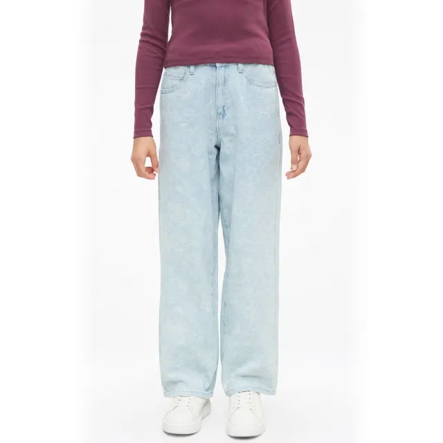 S.Oliver BIGGY regular waist wide leg jeans met print - lichtblauw, foto 3