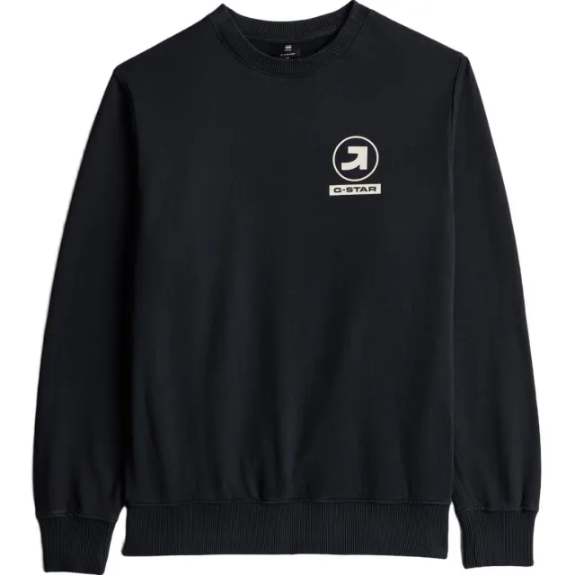 G-Star sweater met print - donkerblauw