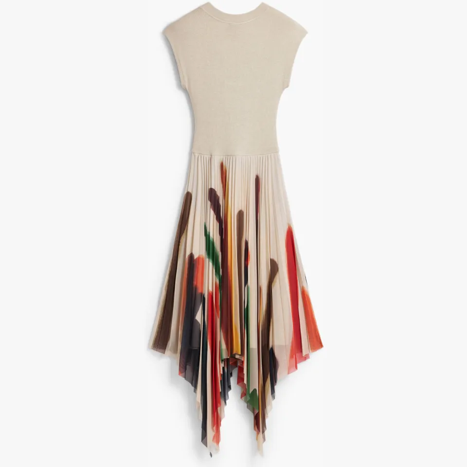 Desigual midi jurk ecru, foto 2