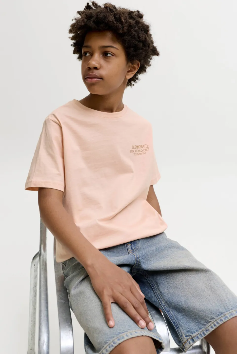 Jack & Jones Junior T-shirt oranje met backprint, foto 4