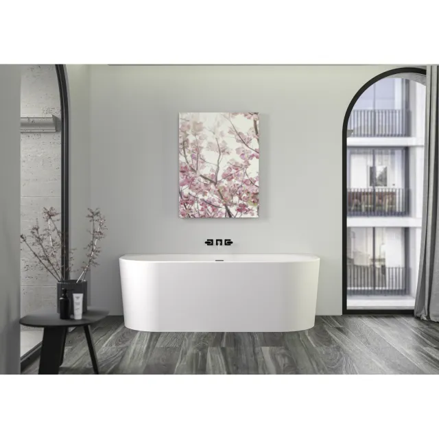 Plieger Kansas back-to-wall ligbad glanzend wit