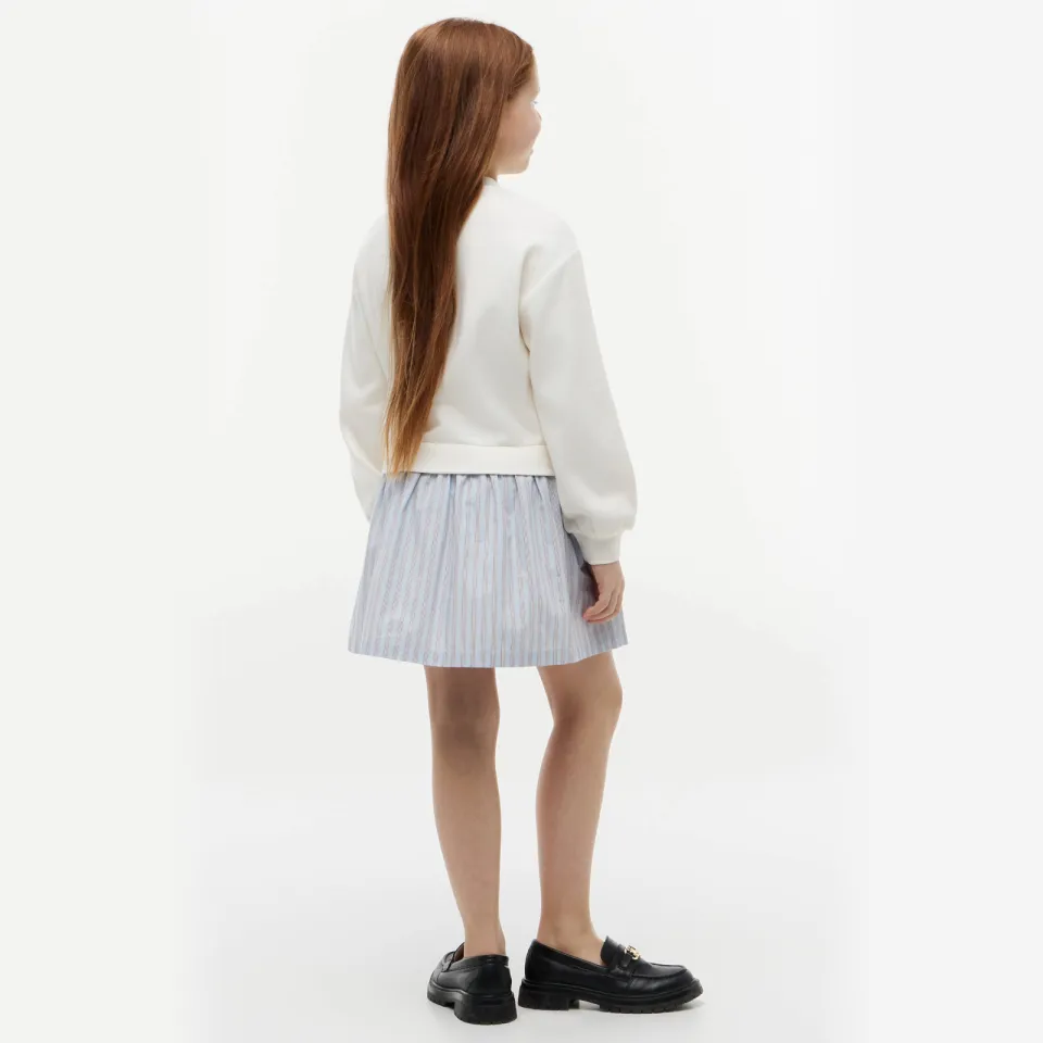 Tommy Hilfiger gestreepte korte jurk lichtblauw lichtblauw/wit, foto 2
