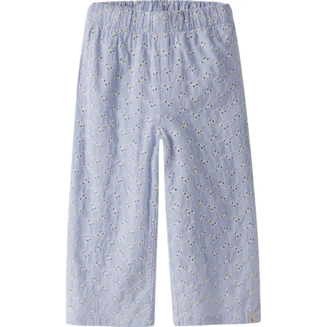 Lil' Atelier MINI straight broek blauw broderie, foto 2