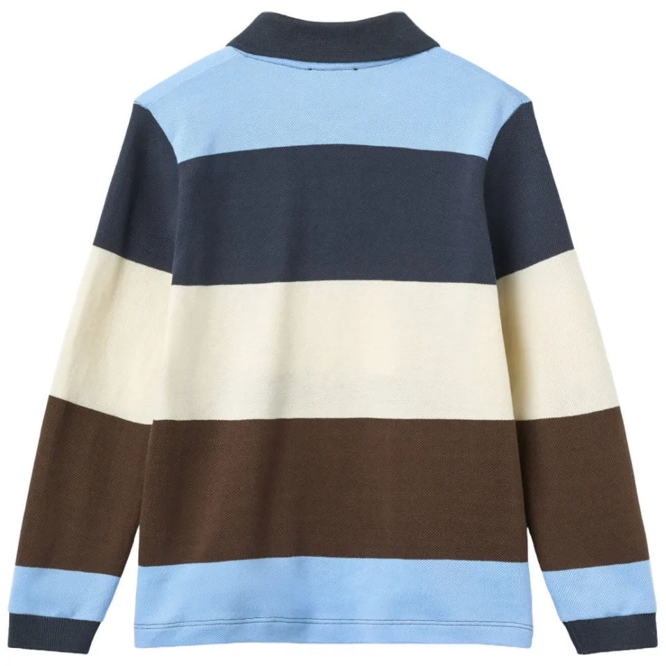 Copenhagen Colors gestreepte polo - bruin/blauw/ecru, foto 2