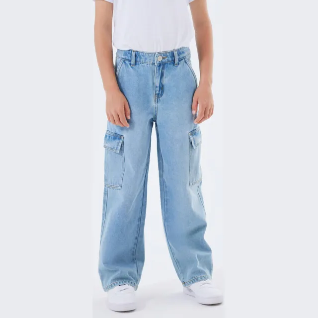 NAME IT KIDS wide leg jeans NKFROSE light blue denim