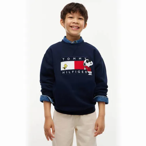 Tommy Hilfiger x Peanuts Snoopy sweater donkerblauw, foto 4
