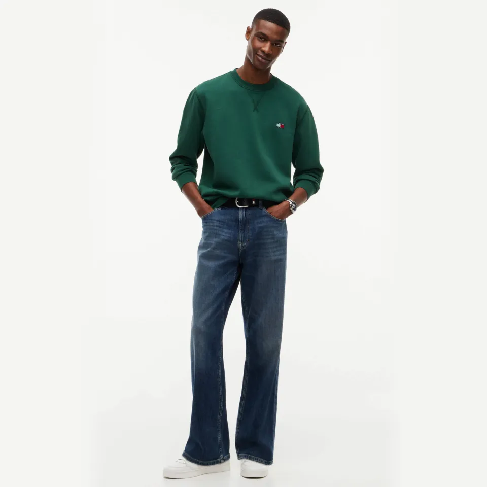 Tommy Jeans regular fit sweater - velvet green, foto 6