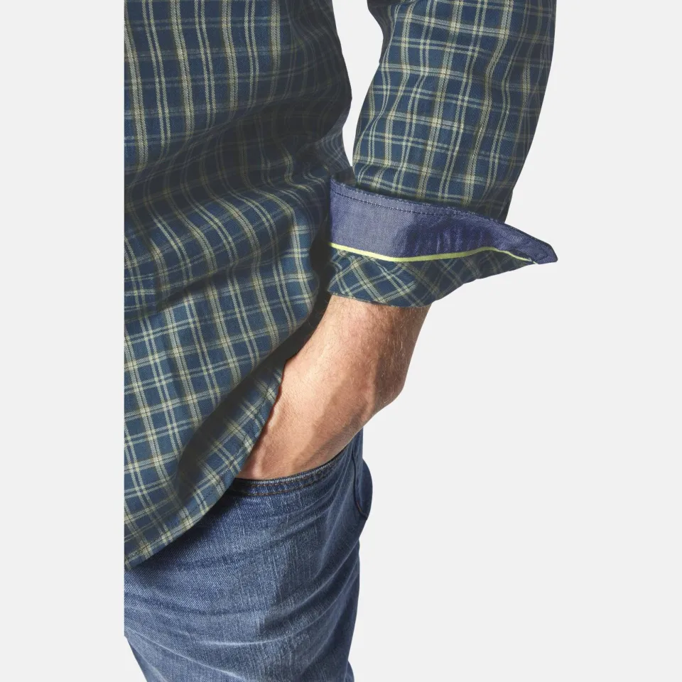 Jan Vanderstorm +FIT Collectie casual overhemd PERTAVIN Plus blauw, foto 7